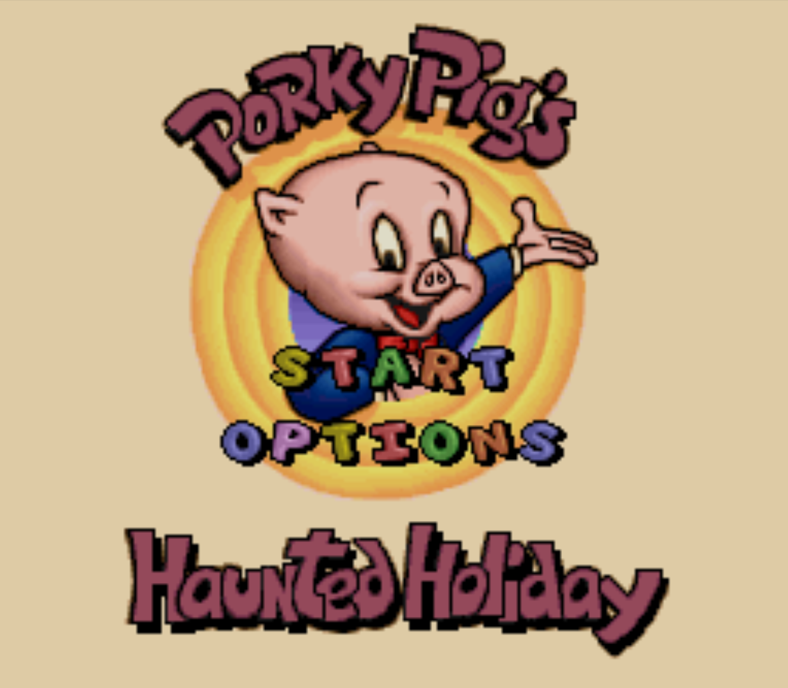 Porky Pigs Haunted Holiday Title screen